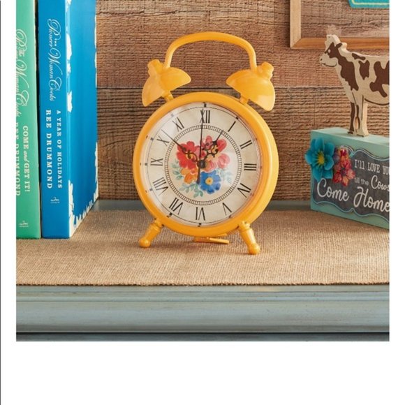 The Pioneer Woman Spring Yellow Floral Clock - Picture 2 of 4